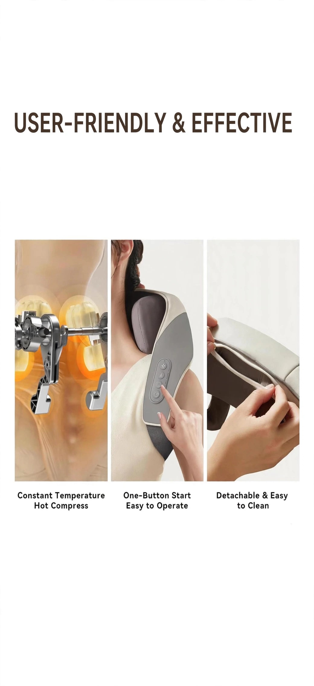 CloudCure™ BIONECK - Bionic Neck & Shoulder Massager With Heat | 4D Kneading + USB-C Charging