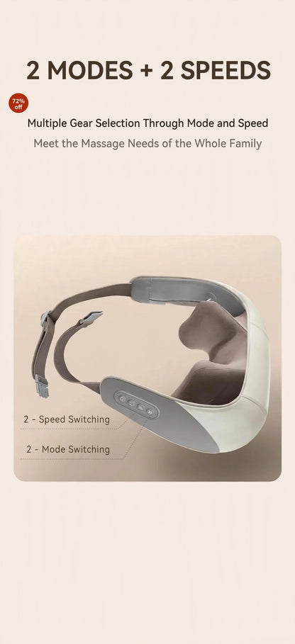 CloudCure™ BIONECK - Bionic Neck & Shoulder Massager With Heat | 4D Kneading + USB-C Charging