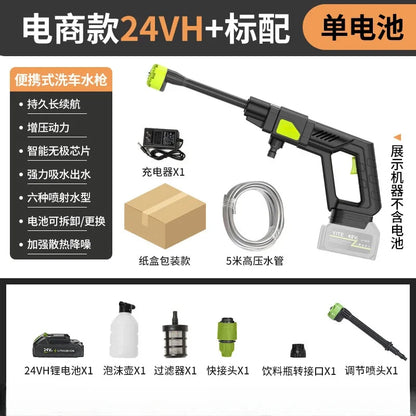 🚗 HydroJet Pro™ | Wireless High Pressure Car Wash Gun
