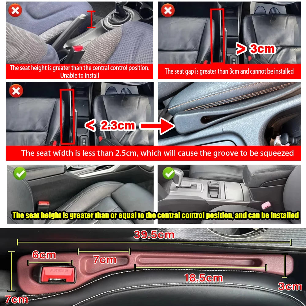 Car Seat Gap Filler (2 PCS) – Stop Losing Phones, Keys & Coins Between Seats