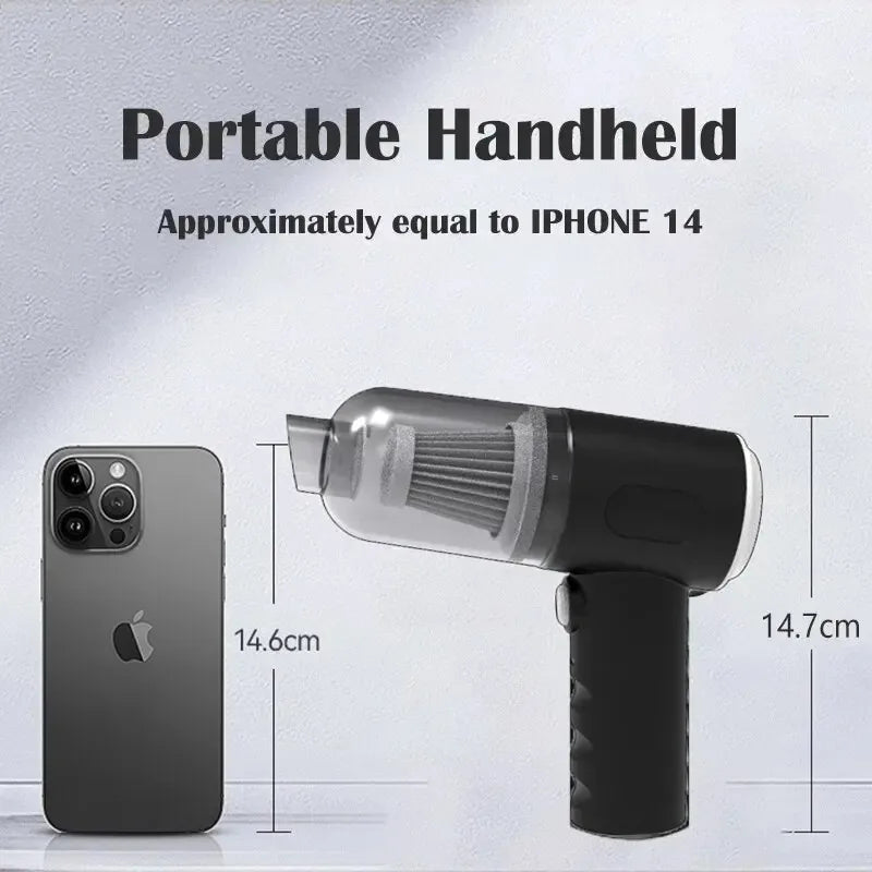 Portable Wireless Car Vacuum Cleaner – USB Rechargeable”