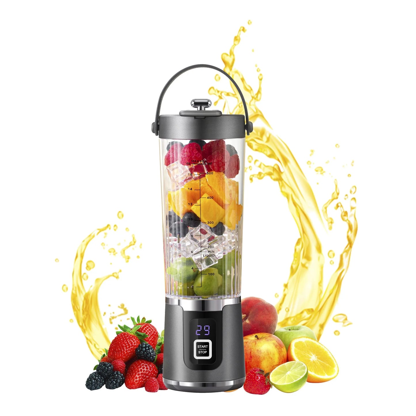Portable Electric Juicing Cup, Mini Wireless Fruit Blender, USB Rechargeable