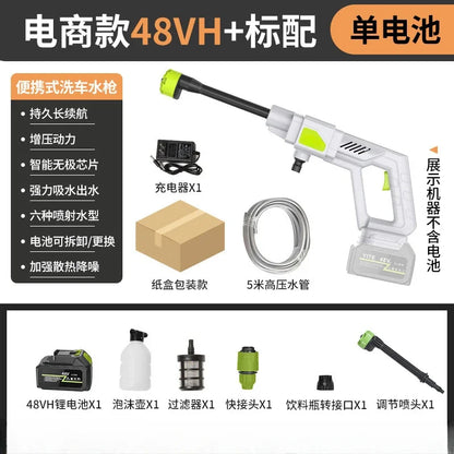 🚗 HydroJet Pro™ | Wireless High Pressure Car Wash Gun